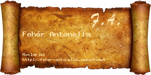 Fehér Antonella névjegykártya